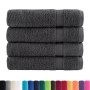 Hand towels 4 units 100% cotton anthracite 50x100 cm 600 gsm by , Towels - Ref: Foro24-137157, Price: 30,86 €, Discount: %