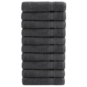 Shower towels 10 pcs 100% cotton anthracite 70x140 cm 600gsm by , Towels - Ref: Foro24-137162, Price: 112,61 €, Discount: %