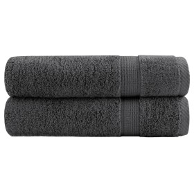 Shower towels 2 units 100% cotton anthracite 70x140 cm 600 gsm by , Towels - Ref: Foro24-137160, Price: 28,92 €, Discount: %