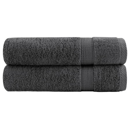 Shower towels 2 units 100% cotton anthracite 70x140 cm 600 gsm by , Towels - Ref: Foro24-137160, Price: 28,89 €, Discount: %