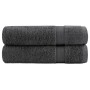 Shower towels 2 units 100% cotton anthracite 70x140 cm 600 gsm by , Towels - Ref: Foro24-137160, Price: 28,89 €, Discount: %