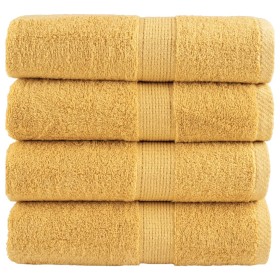 Guest towels 4 units 100% cotton yellow 30x50 cm 600 gsm by , Towels - Ref: Foro24-137279, Price: 14,99 €, Discount: %