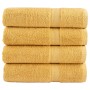 Toallas de ducha 4 uds 100% algodón amarillo 70x140 cm 600 gsm de , Toallas - Ref: Foro24-137285, Precio: 48,27 €, Descuento: %