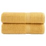 Bathroom towels 2 units 100% cotton yellow 100x150 cm 600 gsm by , Towels - Ref: Foro24-137287, Price: 38,59 €, Discount: %