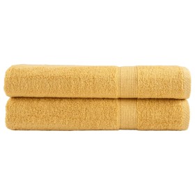 Premium towels 2 units 100% cotton yellow 100x200 cm 600 gsm by , Towels - Ref: Foro24-137293, Price: 50,99 €, Discount: %