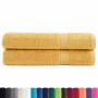 Premium towels 2 units 100% cotton yellow 100x200 cm 600 gsm by , Towels - Ref: Foro24-137293, Price: 50,49 €, Discount: %