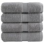 Toallas 4 unidades 100% algodón gris 30x30 cm 600 gsm de , Toallas - Ref: Foro24-137300, Precio: 12,34 €, Descuento: %