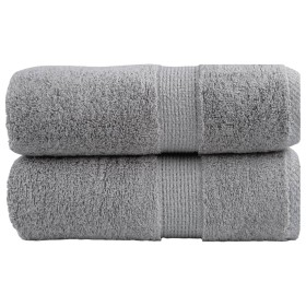 Guest towels 2 units 100% cotton gray 30x50 cm 600 gsm by , Towels - Ref: Foro24-137302, Price: 11,99 €, Discount: %