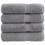 Toallas de ducha 4 uds 100% algodón gris 70x140 cm 600 gsm de , Toallas - Ref: Foro24-137309, Precio: 48,27 €, Descuento: %