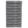 Toallas de sauna 10 uds 100% algodón gris 80x200 cm 600 gsm de , Toallas - Ref: Foro24-137316, Precio: 175,18 €, Descuento: %