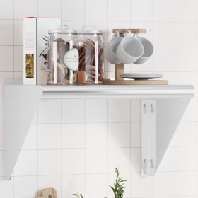 Stainless steel silver wall shelf 50x30x31 cm by , Shelves and shelves - Ref: Foro24-30277, Price: 44,99 €, Discount: %