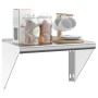 Stainless steel silver wall shelf 50x30x31 cm by , Shelves and shelves - Ref: Foro24-30277, Price: 44,00 €, Discount: %