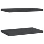 Wall shelves 2 units stainless steel black 50x30x3 cm by , Shelves and shelves - Ref: Foro24-30294, Price: 45,71 €, Discount: %