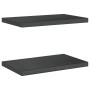 Wall shelves 2 units stainless steel black 50x30x3 cm by , Shelves and shelves - Ref: Foro24-30294, Price: 45,71 €, Discount: %