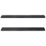 Wall shelves 2 units stainless steel black 100x23.5x3 cm by , Shelves and shelves - Ref: Foro24-30289, Price: 46,23 €, Discou...