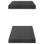 Wall shelves 2 units stainless steel black 100x23.5x3 cm by , Shelves and shelves - Ref: Foro24-30289, Price: 46,23 €, Discou...