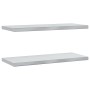 Wall shelves 2 units stainless steel silver 75x30x3 cm by , Shelves and shelves - Ref: Foro24-30282, Price: 43,75 €, Discount: %