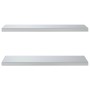 Wall shelves 2 units stainless steel silver 75x30x3 cm by , Shelves and shelves - Ref: Foro24-30282, Price: 43,75 €, Discount: %