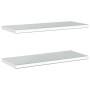 Wall shelves 2 units stainless steel silver 75x30x3 cm by , Shelves and shelves - Ref: Foro24-30282, Price: 43,75 €, Discount: %