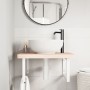 Wall-mounted sink shelf made of steel and solid beech wood by , bathroom vanities - Ref: Foro24-3302504, Price: 98,75 €, Disc...