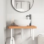 Wall-mounted sink shelf made of steel and solid beech wood by , bathroom vanities - Ref: Foro24-3302512, Price: 101,99 €, Dis...