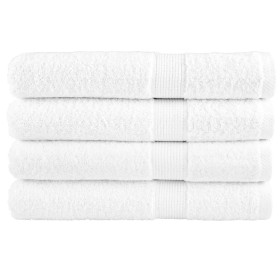 Premium towels 4 units 100% white cotton 100x200 cm 600 gsm by , Towels - Ref: Foro24-137141, Price: 92,99 €, Discount: %