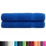 Premium towels 2 units 100% cotton blue 100x200 cm 600 gsm by , Towels - Ref: Foro24-137197, Price: 50,99 €, Discount: %