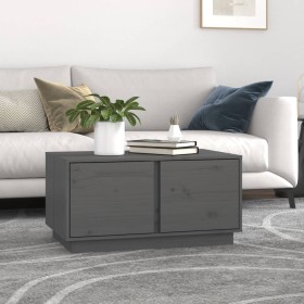 Solid gray pine wood coffee table 80x50x40 cm by vidaXL, Coffee table - Ref: Foro24-814421, Price: 69,99 €, Discount: %