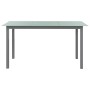 Light gray aluminum and glass garden table 150x90x74 cm by vidaXL, Garden tables - Ref: Foro24-312204, Price: 182,99 €, Disco...