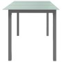 Light gray aluminum and glass garden table 150x90x74 cm by vidaXL, Garden tables - Ref: Foro24-312204, Price: 182,99 €, Disco...