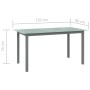 Light gray aluminum and glass garden table 150x90x74 cm by vidaXL, Garden tables - Ref: Foro24-312204, Price: 182,99 €, Disco...