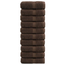 Guest towels 10 units 100% cotton brown 30x50 cm 600 gsm by , Towels - Ref: Foro24-137232, Price: 25,99 €, Discount: %