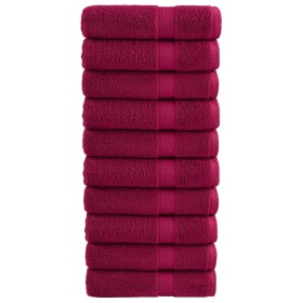 Hand towels 10 units 100% cotton burgundy 50x100 cm 600 gsm by , Towels - Ref: Foro24-137211, Price: 61,99 €, Discount: %