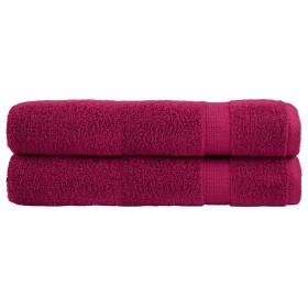 Sauna towels 2 units 100% cotton burgundy 80x200 cm 600 gsm by , Towels - Ref: Foro24-137218, Price: 39,99 €, Discount: %