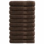 Premium towels 10 units 100% cotton brown 100x200 cm 600 gsm by , Towels - Ref: Foro24-137247, Price: 223,54 €, Discount: %