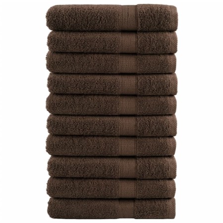 Premium towels 10 units 100% cotton brown 100x200 cm 600 gsm by , Towels - Ref: Foro24-137247, Price: 223,99 €, Discount: %