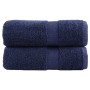 2 navy blue 100% cotton towels 30x30 cm 600 gsm by , Towels - Ref: Foro24-137251, Price: 9,95 €, Discount: %