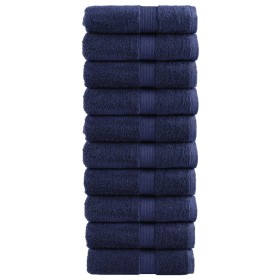 Towels 10 units 100% cotton navy blue 30x30 cm 600 gsm by , Towels - Ref: Foro24-137253, Price: 18,99 €, Discount: %