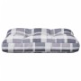 Cushion for pallet sofa, gray checkered fabric, 50x40x12 cm by , Cushions for chairs and sofas - Ref: Foro24-360549, Price: 1...