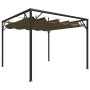 Cenador de jardín con techo retráctil gris taupe 3x3m 180 g/m² de vidaXL, Carpas y cenadores - Ref: Foro24-312220, Precio: 28...