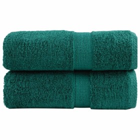 2 units of green 100% cotton towels 30x30 cm 600 gsm by , Towels - Ref: Foro24-137323, Price: 9,99 €, Discount: %