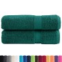 Hand towels 2 units 100% cotton green 100x150 cm 600 gsm by , Towels - Ref: Foro24-137335, Price: 37,99 €, Discount: %