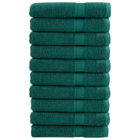 Sauna towels 10 units 100% cotton green 80x200 cm 600 gsm by , Towels - Ref: Foro24-137340, Price: 174,99 €, Discount: %