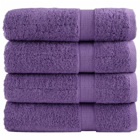 Toallas de mano 4 uds 100% algodón morado 50x100 cm 600 gsm de , Toallas - Ref: Foro24-137354, Precio: 29,99 €, Descuento: %