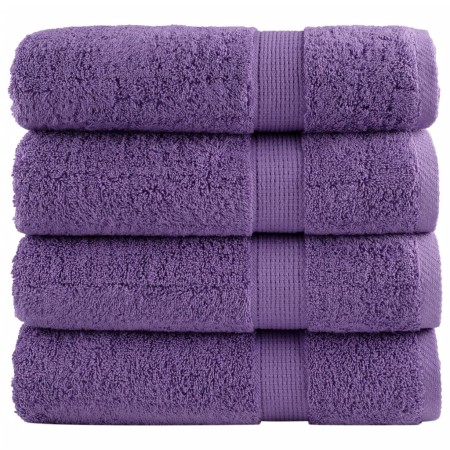 Toallas de mano 4 uds 100% algodón morado 50x100 cm 600 gsm de , Toallas - Ref: Foro24-137354, Precio: 29,06 €, Descuento: %