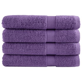 Sauna towels 4 units 100% cotton purple 80x200 cm 600 gsm by , Towels - Ref: Foro24-137363, Price: 74,99 €, Discount: %