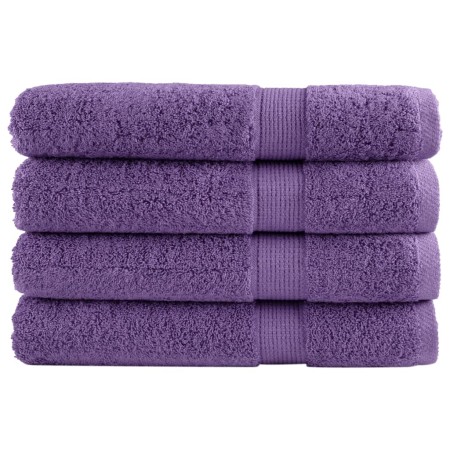 Toallas de sauna 4 uds 100% algodón morado 80x200 cm 600 gsm de , Toallas - Ref: Foro24-137363, Precio: 74,27 €, Descuento: %