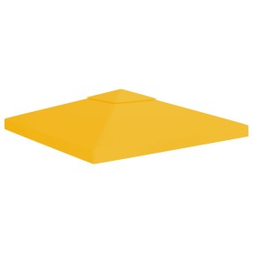 Toldo de cenador 2 niveles 310 g/m² 3x3 m amarillo de vidaXL, Cubiertas para carpas y cenadores - Ref: Foro24-312073, Precio:...