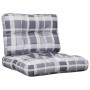 Cushions for pallets, 2 units, gray checkered fabric. by , Cushions for chairs and sofas - Ref: Foro24-360659, Price: 24,36 €...