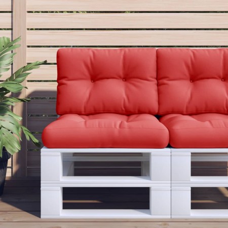 Cushions for pallets, 2 units, red fabric. by , Cushions for chairs and sofas - Ref: Foro24-360673, Price: 30,92 €, Discount: %